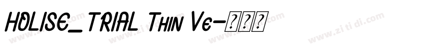HOLISE_TRIAL Thin Ve字体转换